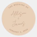 Search for script wedding stickers Terracotta