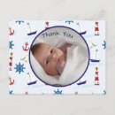 Search for nautical birth announcement cards Blue