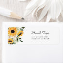 Search for sunflower return address return address labels Watercolor