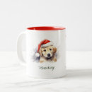 Search for golden retriever christmas mugs Watercolor
