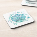 Search for sea shell coasters Aqua