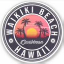 Search for waikiki honolulu hawaii stickers Palm tree
