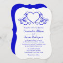 Search for love hearts wedding invitations Blue