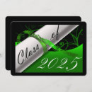 Search for green and black graduation invitations Class of 2025