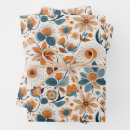 Search for blue and orange wrapping paper Floral
