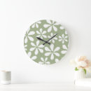 Search for modern botanical pattern clocks Elegant