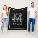 Search for mr and mrs blankets Bride and groom
