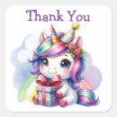 Search for girl birthday thank you stickers Rainbow