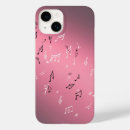 Search for music notes iphone cases Pink