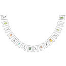 Search for funny bunting flags Watercolor