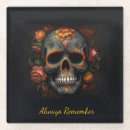 Search for dia de los muertos coasters Floral sugar skull