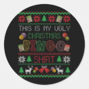 Search for bingo party stickers Xmas