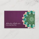 Search for purple and turquoise business cards Yoga instructor