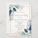 Search for peacock engagement party invitations Feather