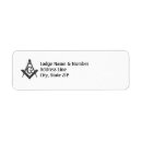 Search for lodge return address labels Masonic