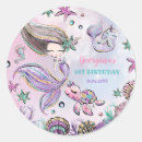 Search for girls 4th birthday stickers Under the sea