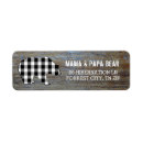 Search for country plaid return address labels Wood