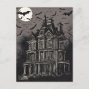 Search for spooky haunted house postcards Mysterious