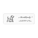 Search for family pet return address labels Minimalist