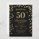 Search for gold confetti birthday invitations Modern
