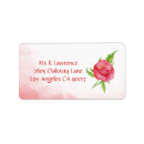 Search for red poppy return address labels Watercolor