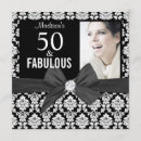 Search for damask 50th birthday invitations Fifty and fabulous