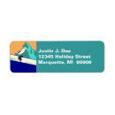 Search for skier return address labels Mountains
