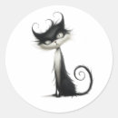 Search for black and white cats stickers Cartoon