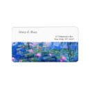 Search for water return address labels Monet