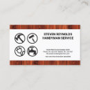 Search for wood fence business cards Handyman
