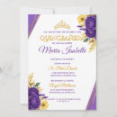 Search for printable quinceanera invitations Gold