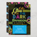 Search for kids glow party invitations Neon