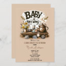 Search for baby is brewing tea invitations Party