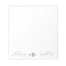 Search for flower monogram notepads For her
