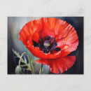 Search for bright red postcards Watercolor