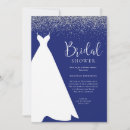 Search for royal blue silver bridal shower invitations Modern