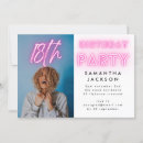 Search for black and neon birthday invitations For her
