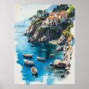 Search for amalfi coast art Watercolor