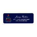 Search for holly leaves return address labels Xmas