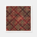 Search for red and gold napkins Vintage