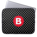 Search for polka dot laptop cases Black and white