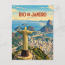 Search for vintage brazil postcards Sugarloaf mountain