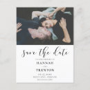 Search for elegant classy save the date postcards Black and white