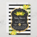 Search for floral stripes invitations Yellow