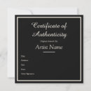 Search for artwork note cards Certificate of authenticity