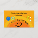 Search for kids daycare business cards Babysitting service