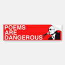 Search for danger bumper stickers Red