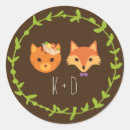 Search for fox wedding stickers Woodland