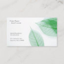 Search for environmentalist business cards Leaves
