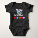 Search for pickle baby clothes Pickleball player